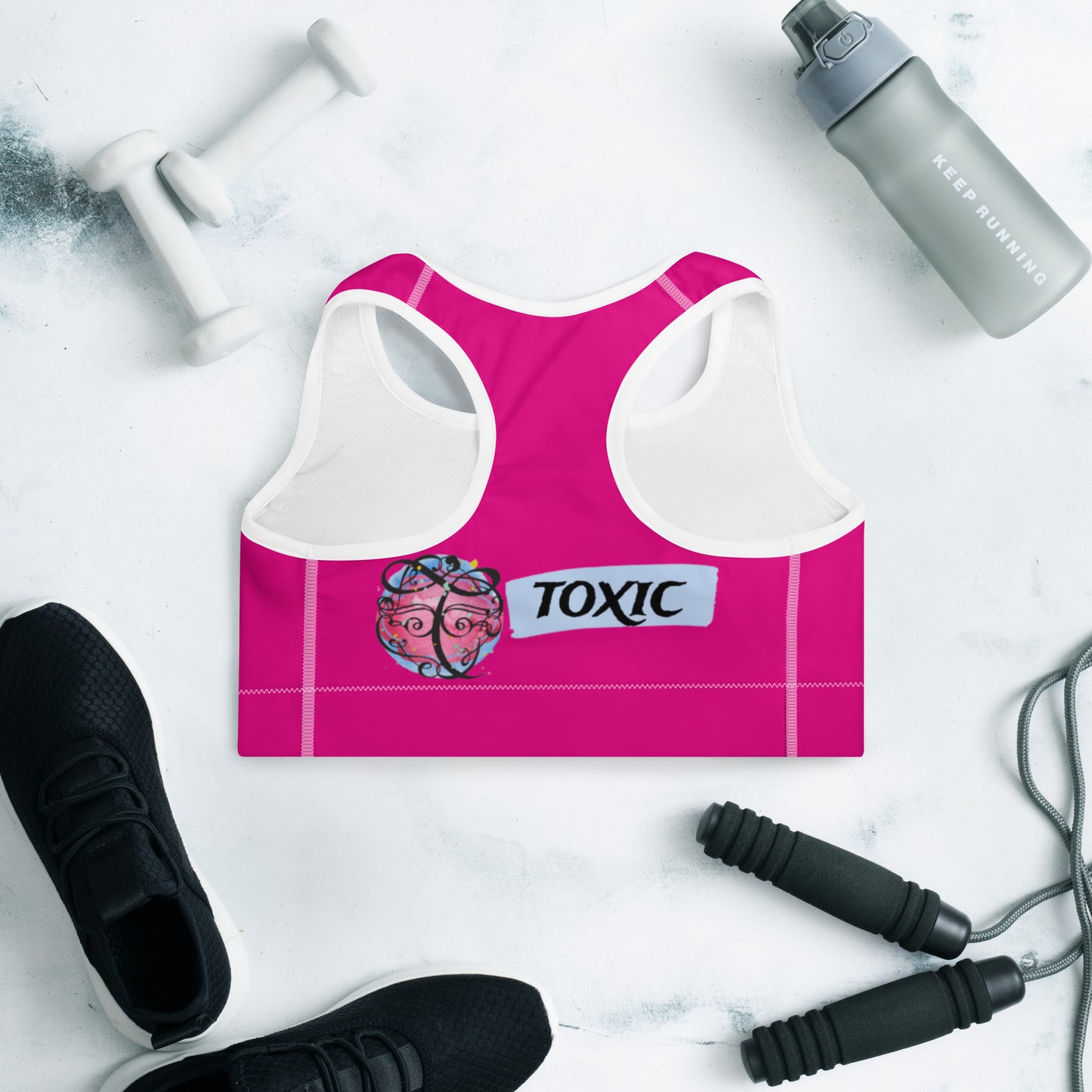 TOXIC Pink Padded Sports Bra