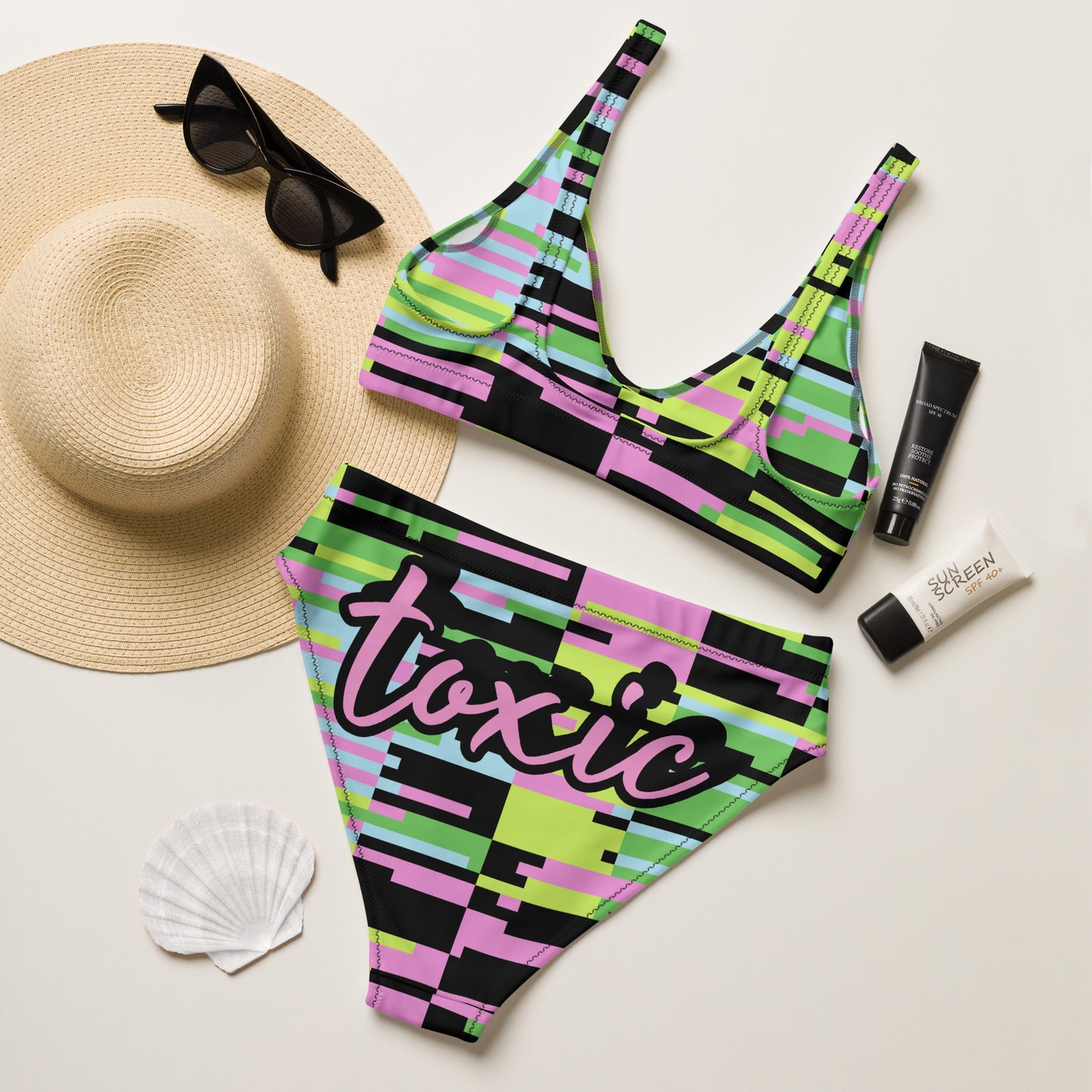TOXIC Mosaic high-waisted bikini
