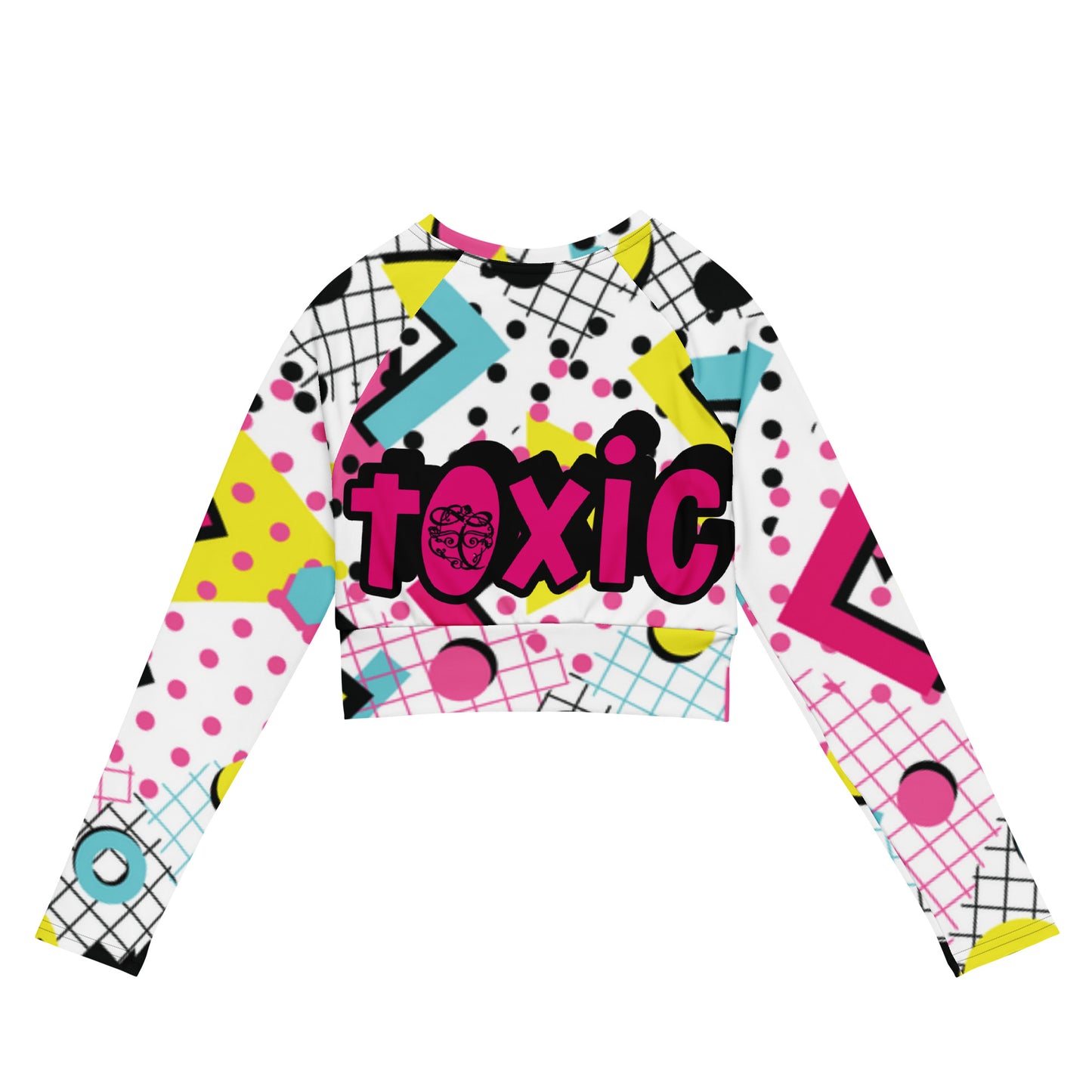 TOXIC GROOVY long-sleeve crop top