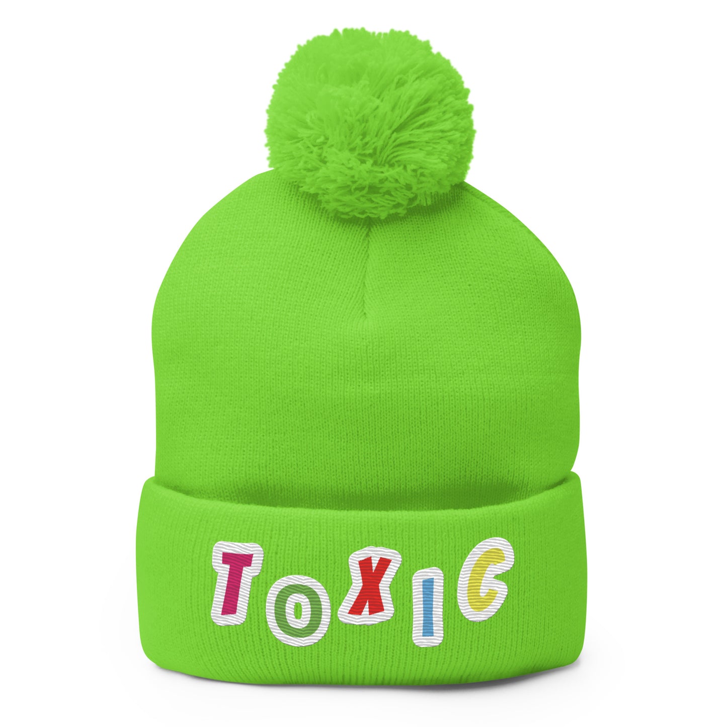 TOXIC WATER Pom-Pom Beanie