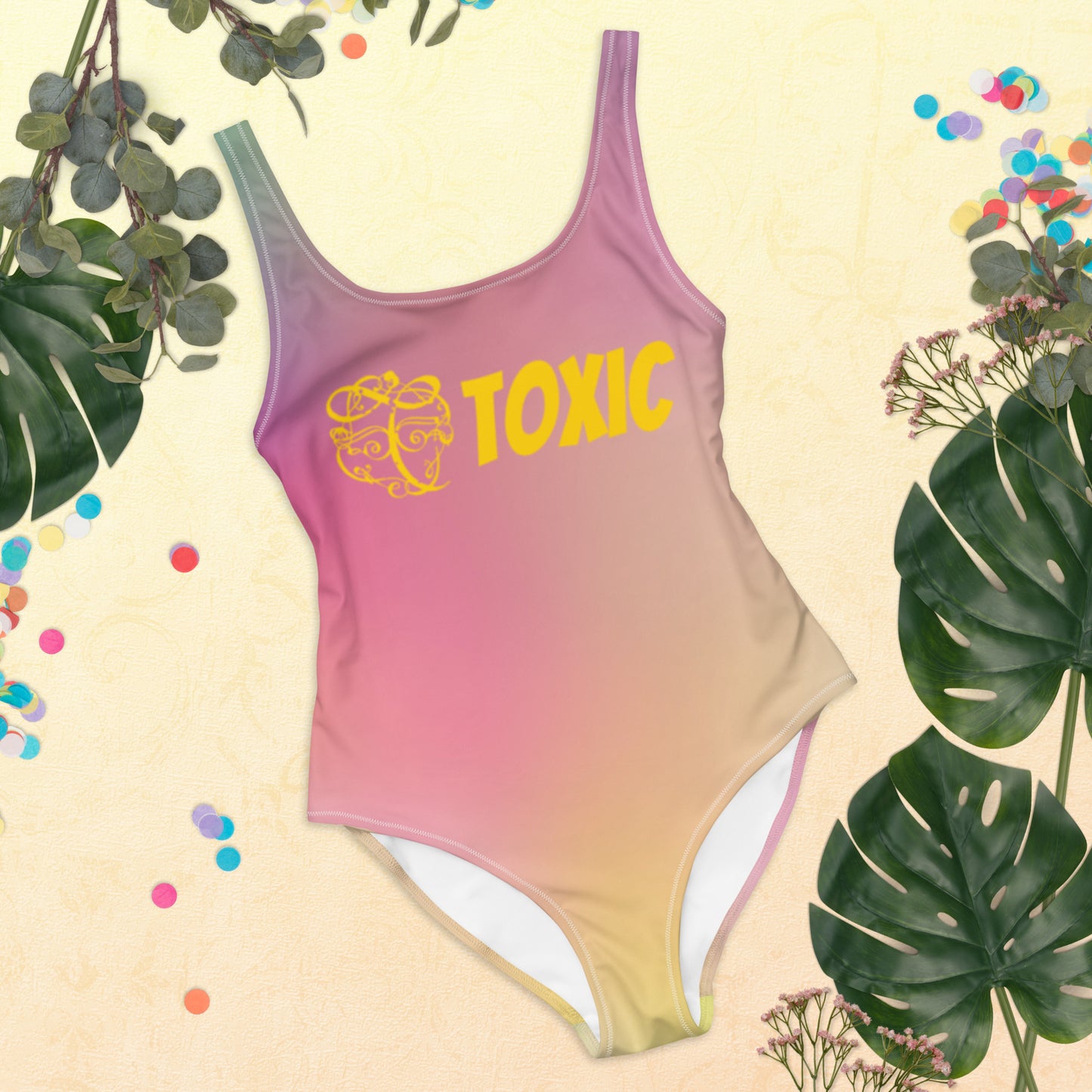 TOXIC Yellow One-Piece Swimsuit