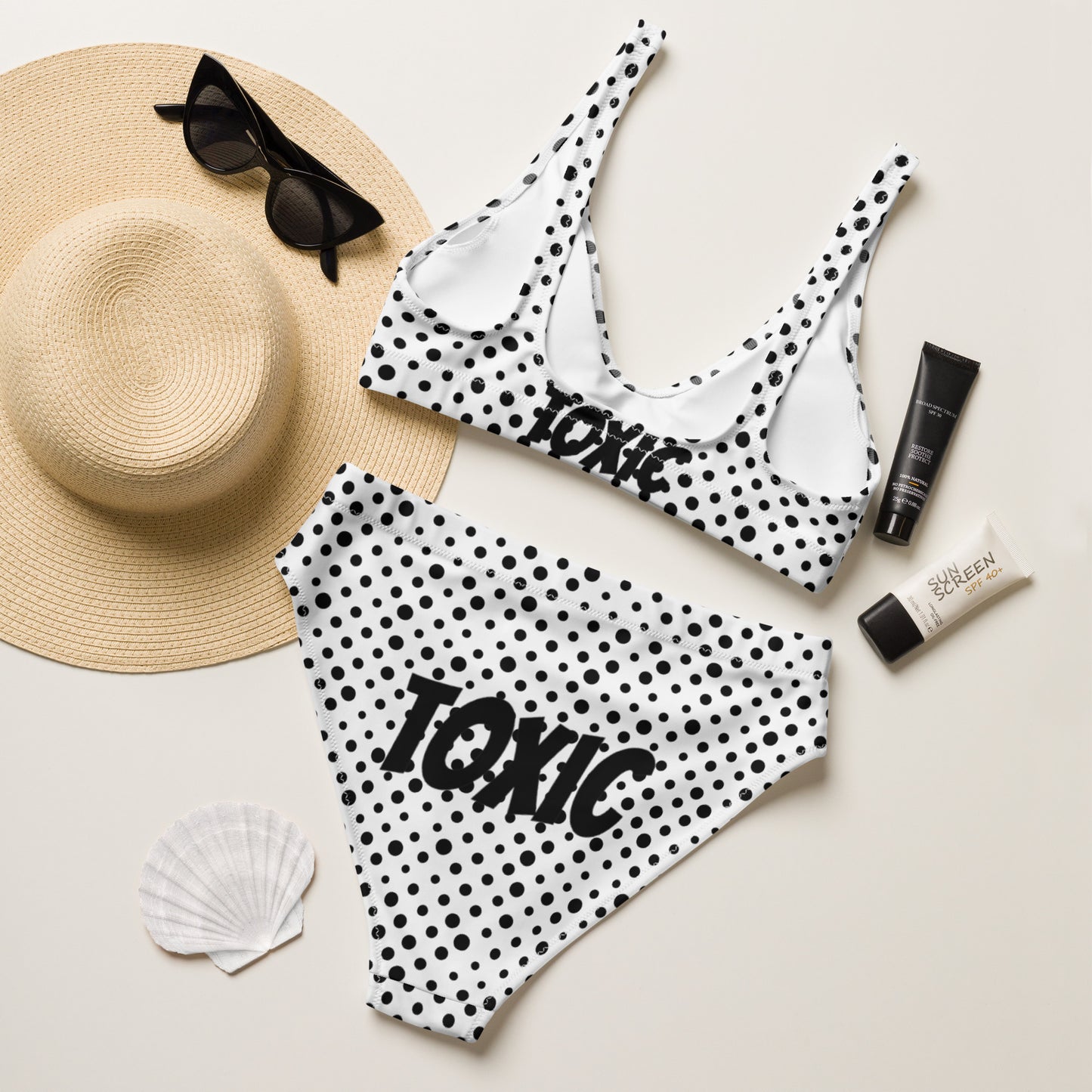 TOXIC Polka Dot high-waisted bikini