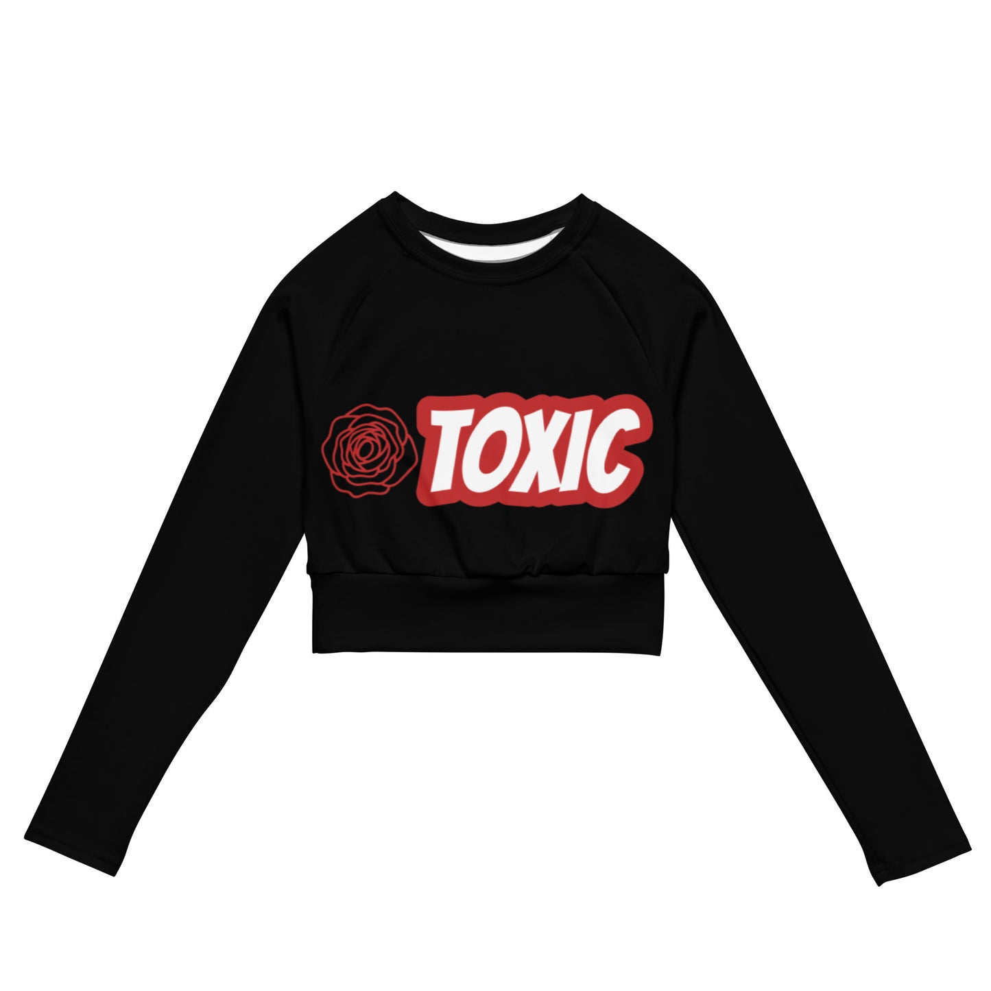 TOXIC Flower Recycled long-sleeve crop top