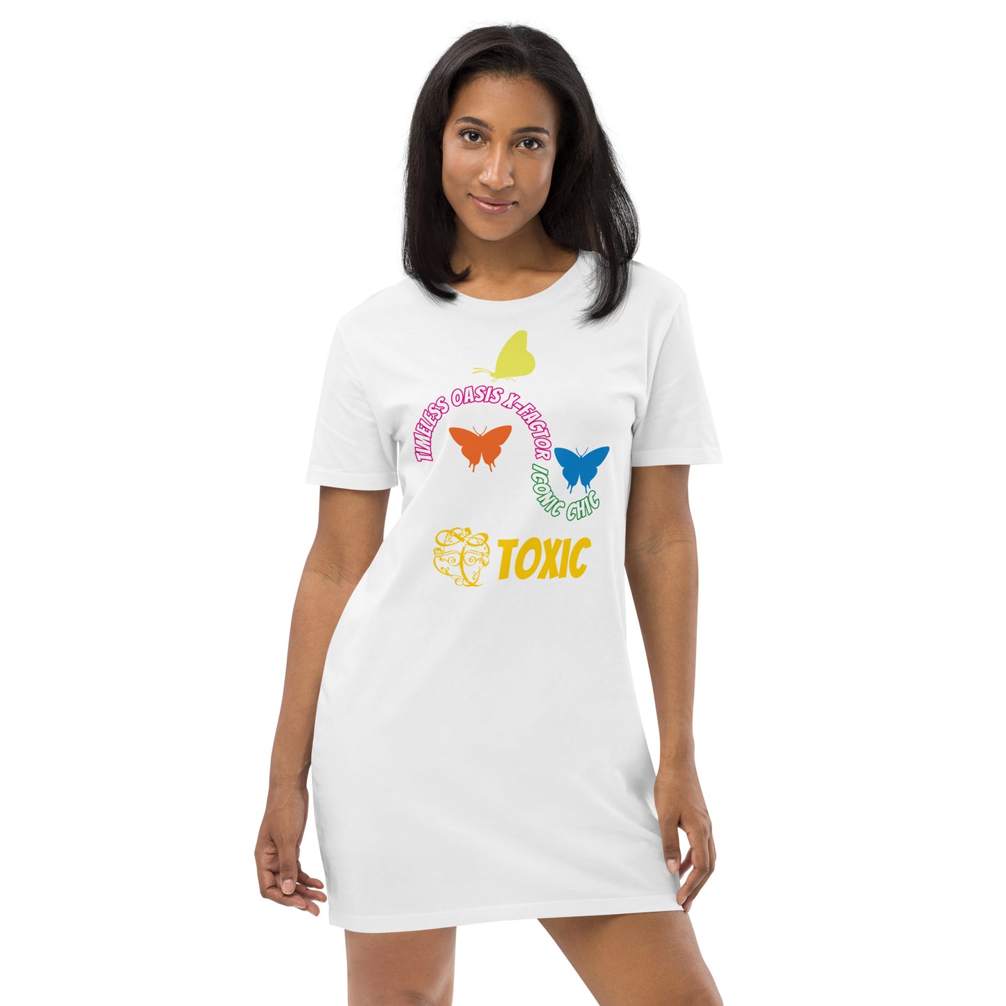 TOXIC Butterfly cotton t-shirt dress