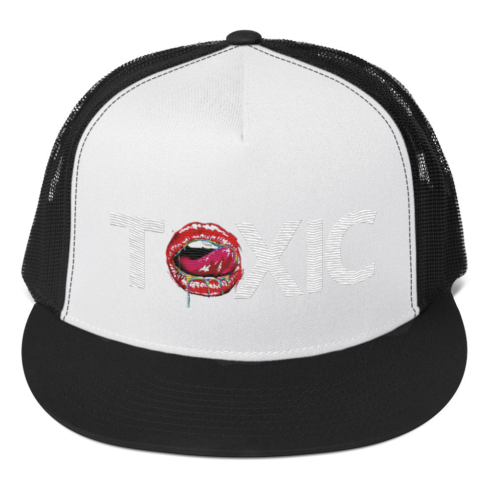 TOXIC BAM White Trucker Cap