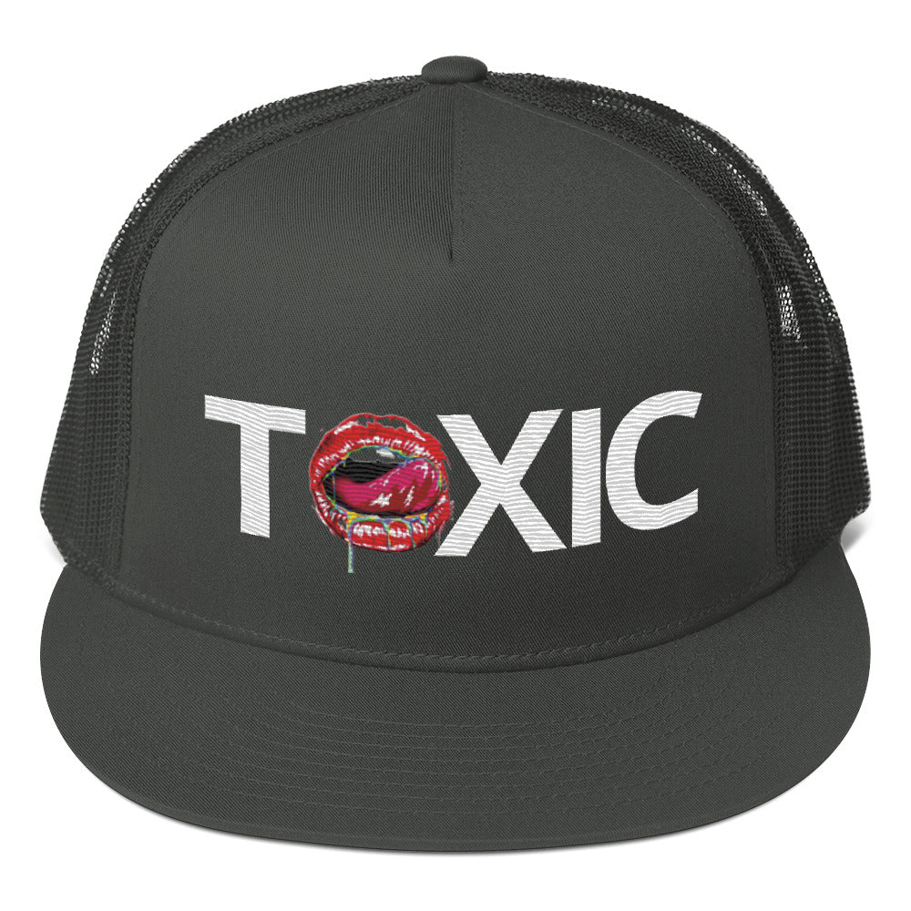 TOXIC BAM White Trucker Cap
