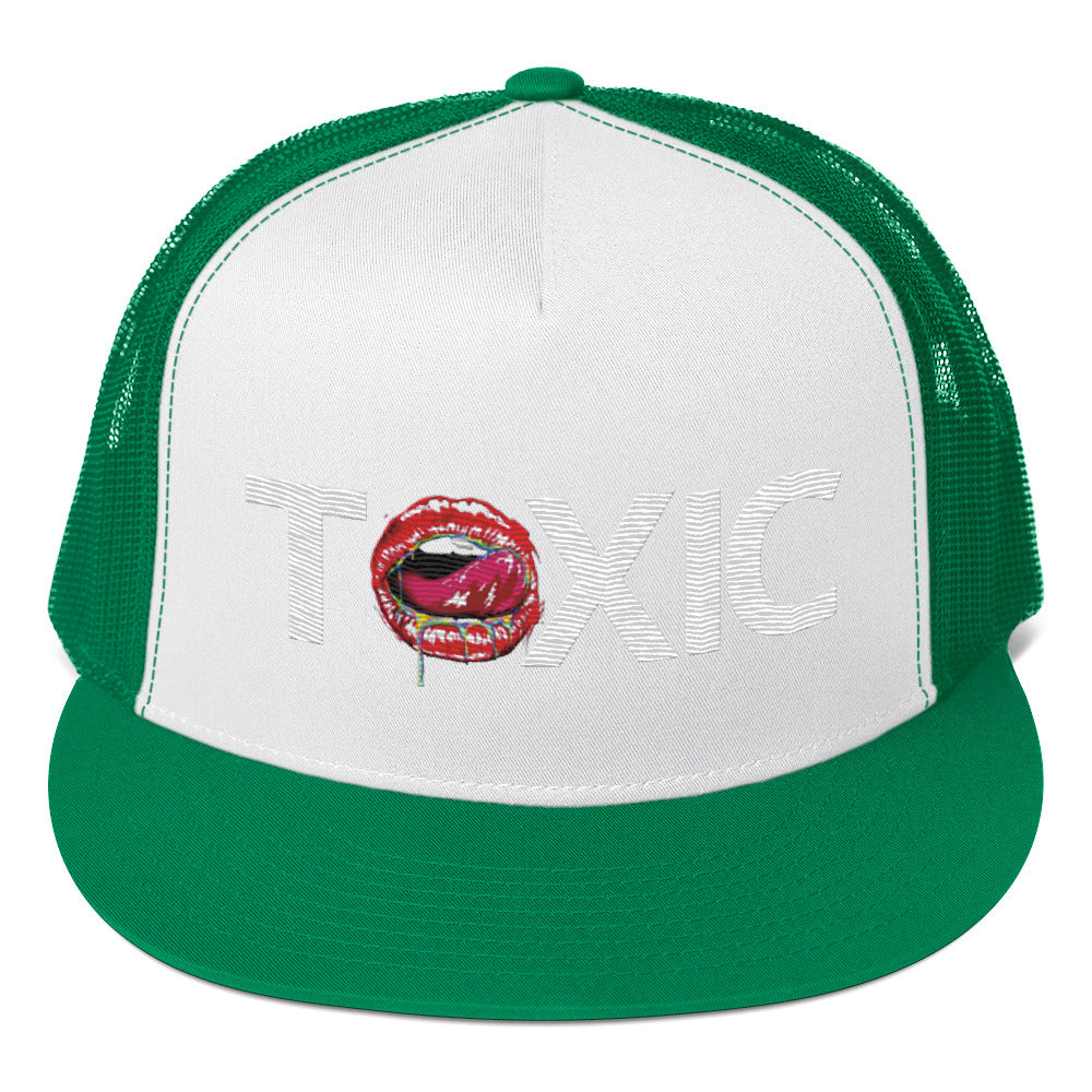 TOXIC BAM White Trucker Cap