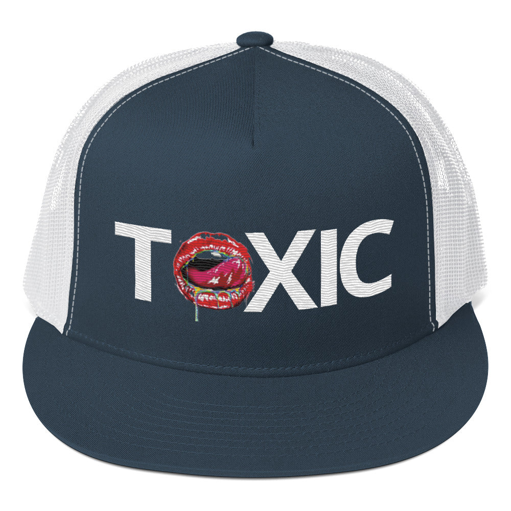 TOXIC BAM White Trucker Cap