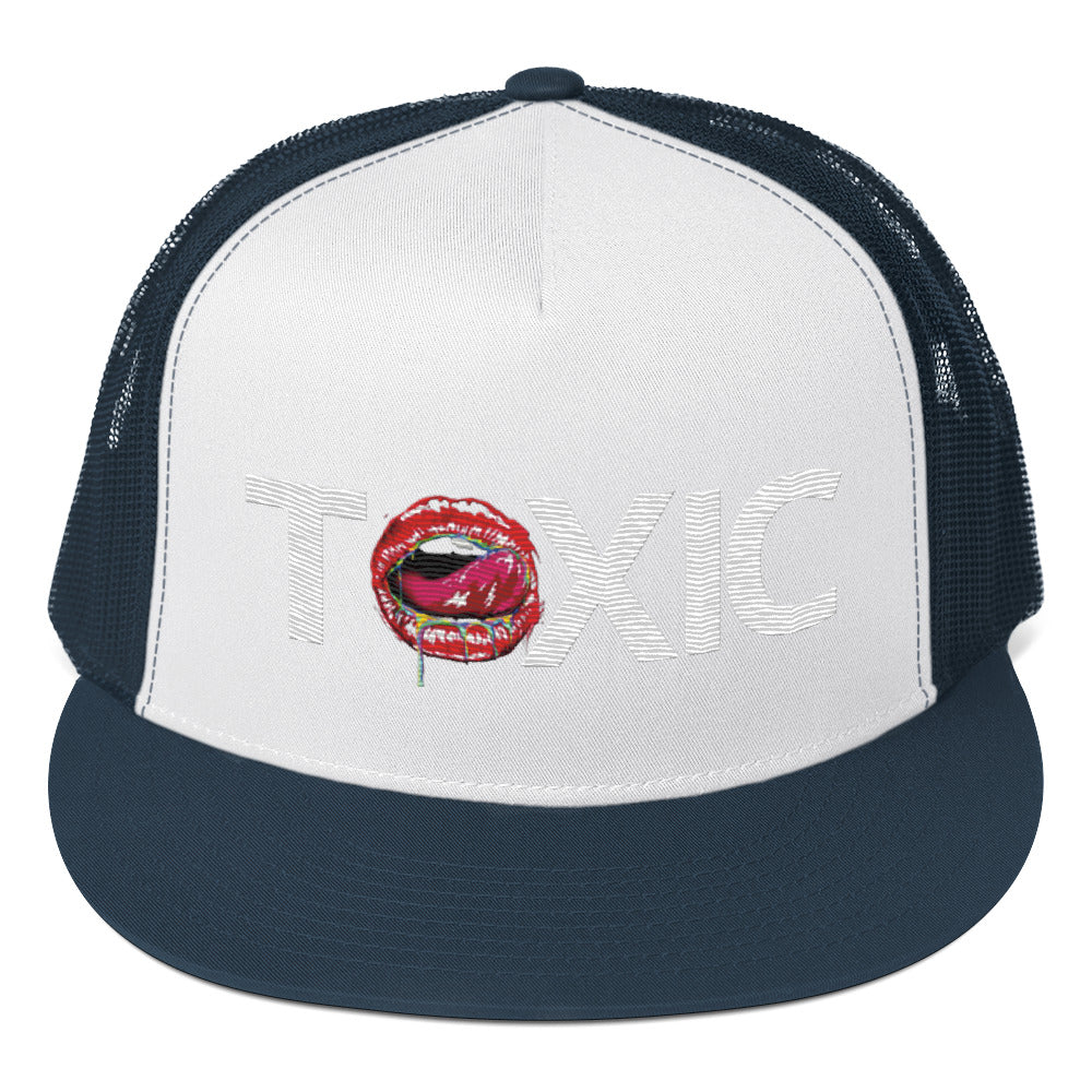 TOXIC BAM White Trucker Cap