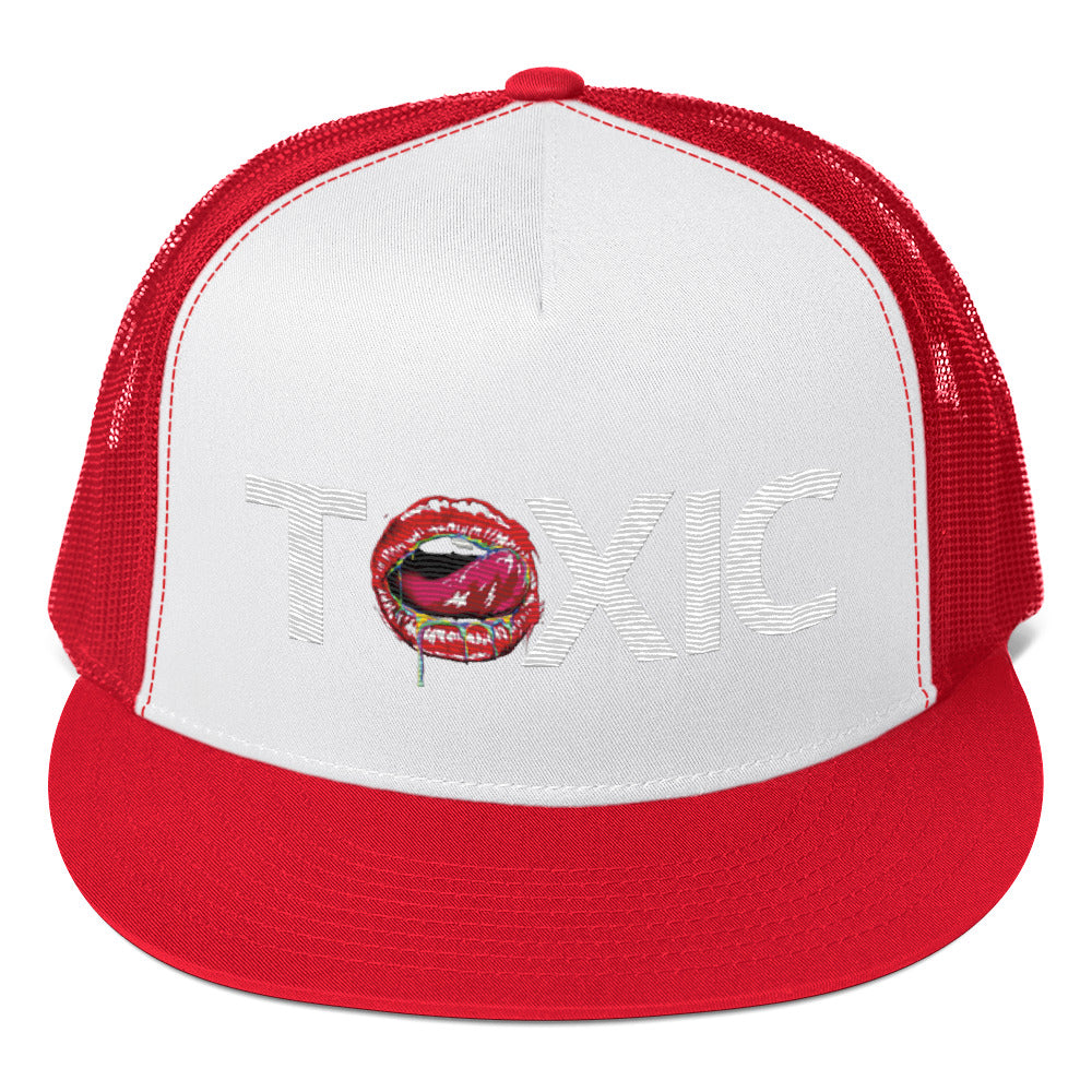 TOXIC BAM White Trucker Cap