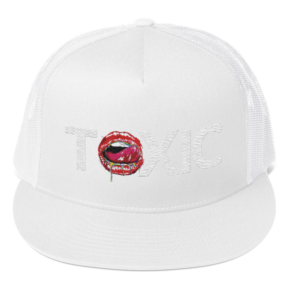 TOXIC BAM White Trucker Cap