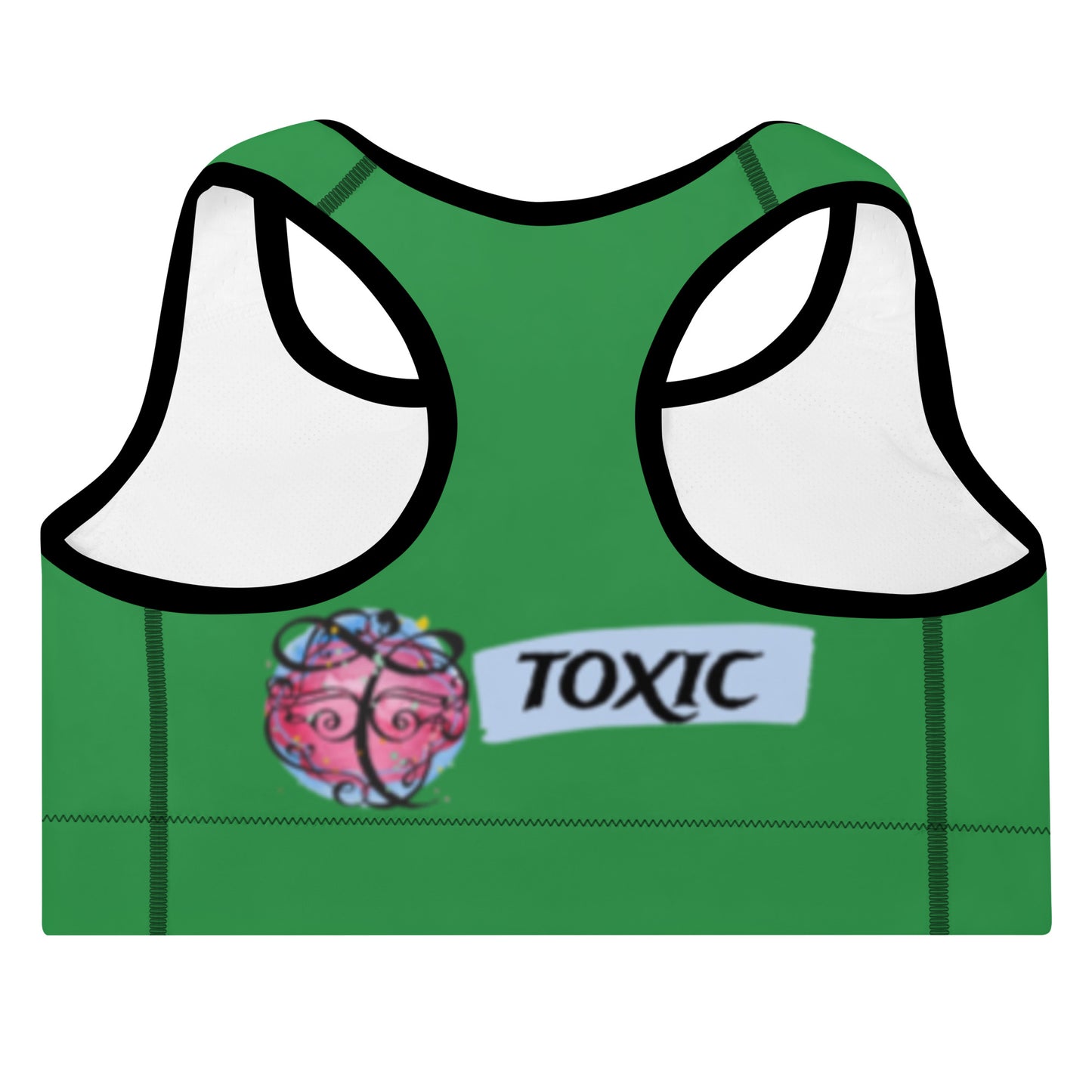 TOXIC Green Padded Sports Bra