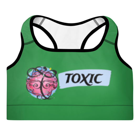 TOXIC Green Padded Sports Bra