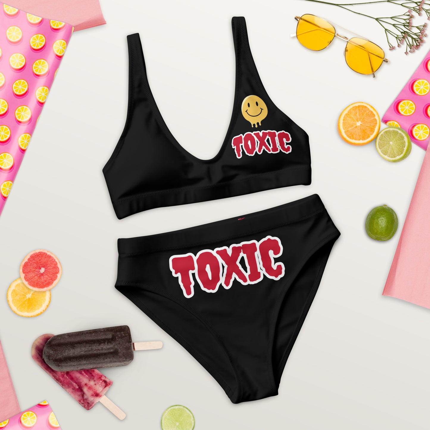Recycled high-waisted bikini
