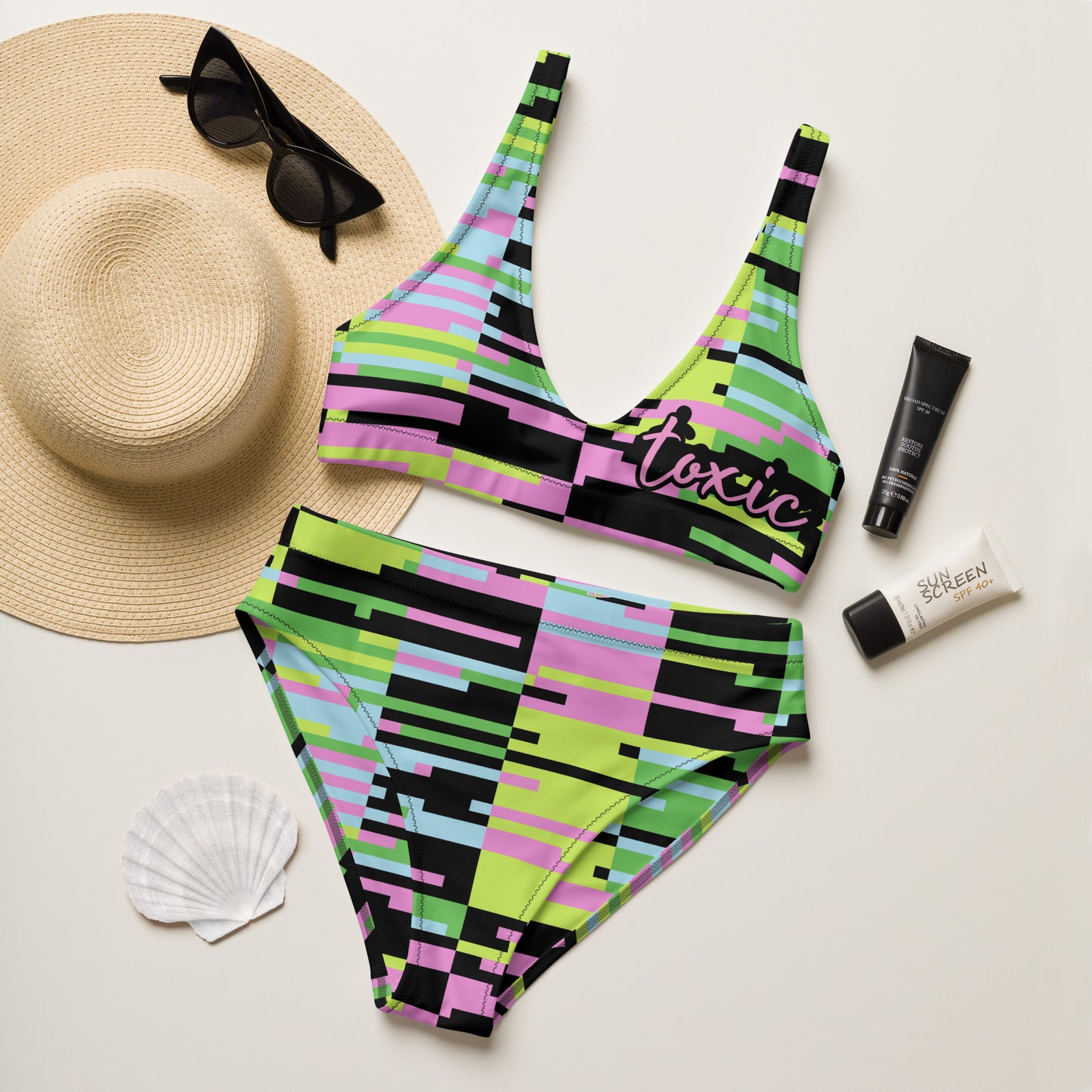 TOXIC Mosaic high-waisted bikini