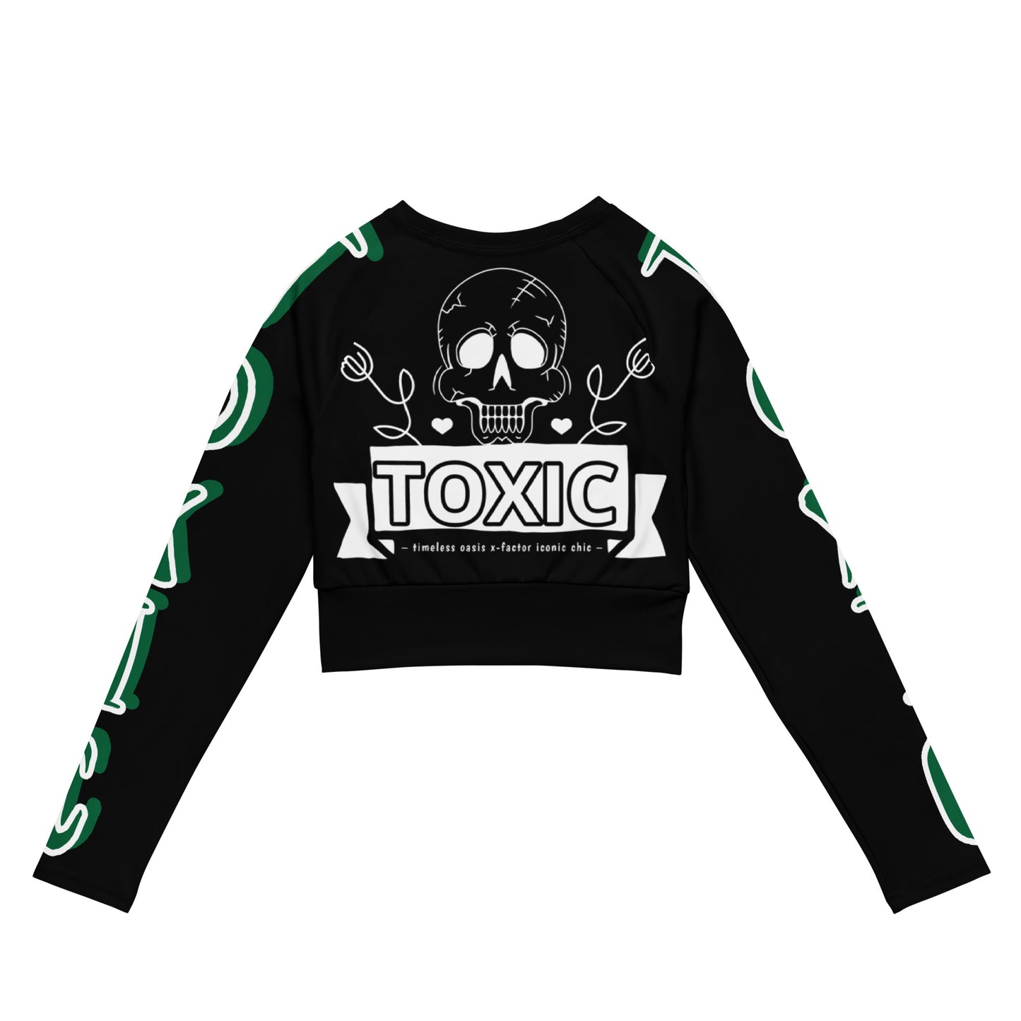 TOXIC CHIC Recycled long-sleeve crop top