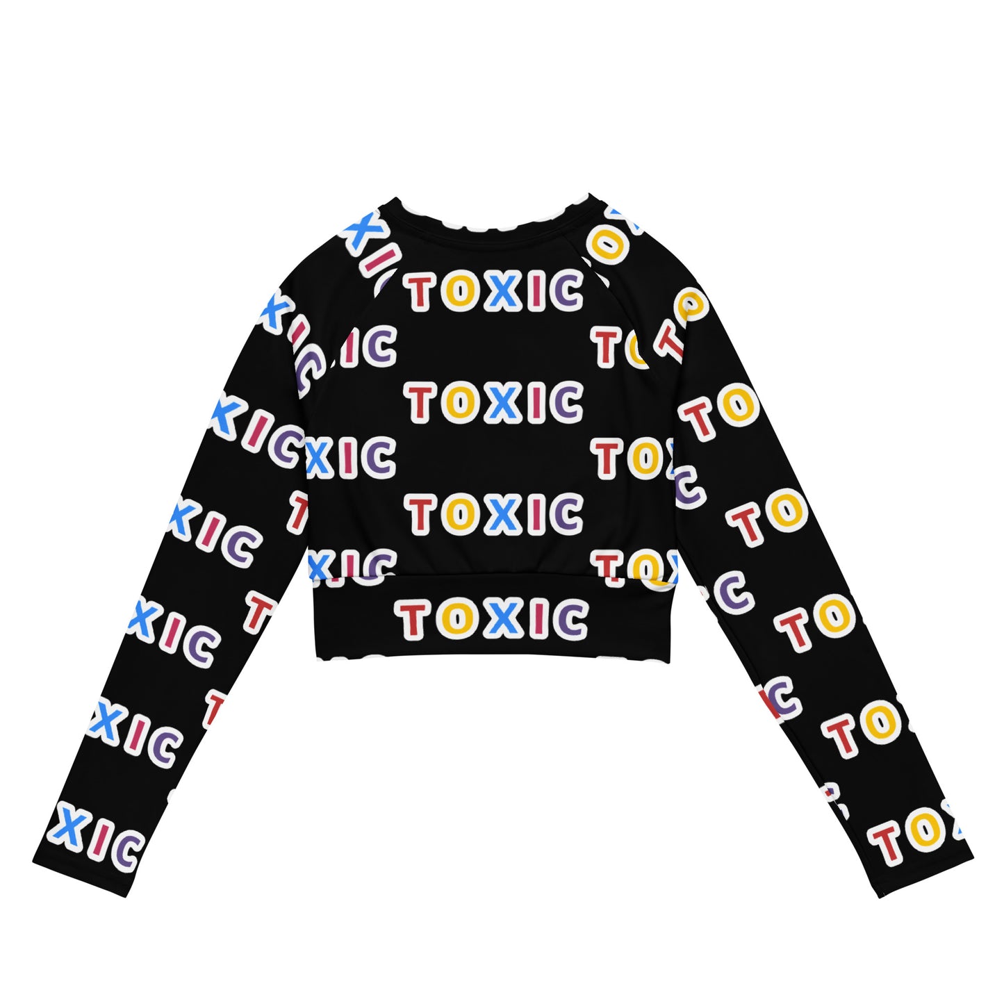 TOXIC COLORS Recycled long-sleeve crop top