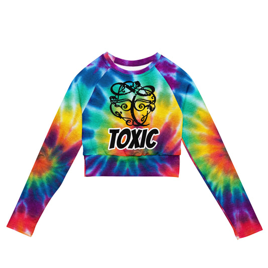 TOXIC Tye-Dye long-sleeve crop top