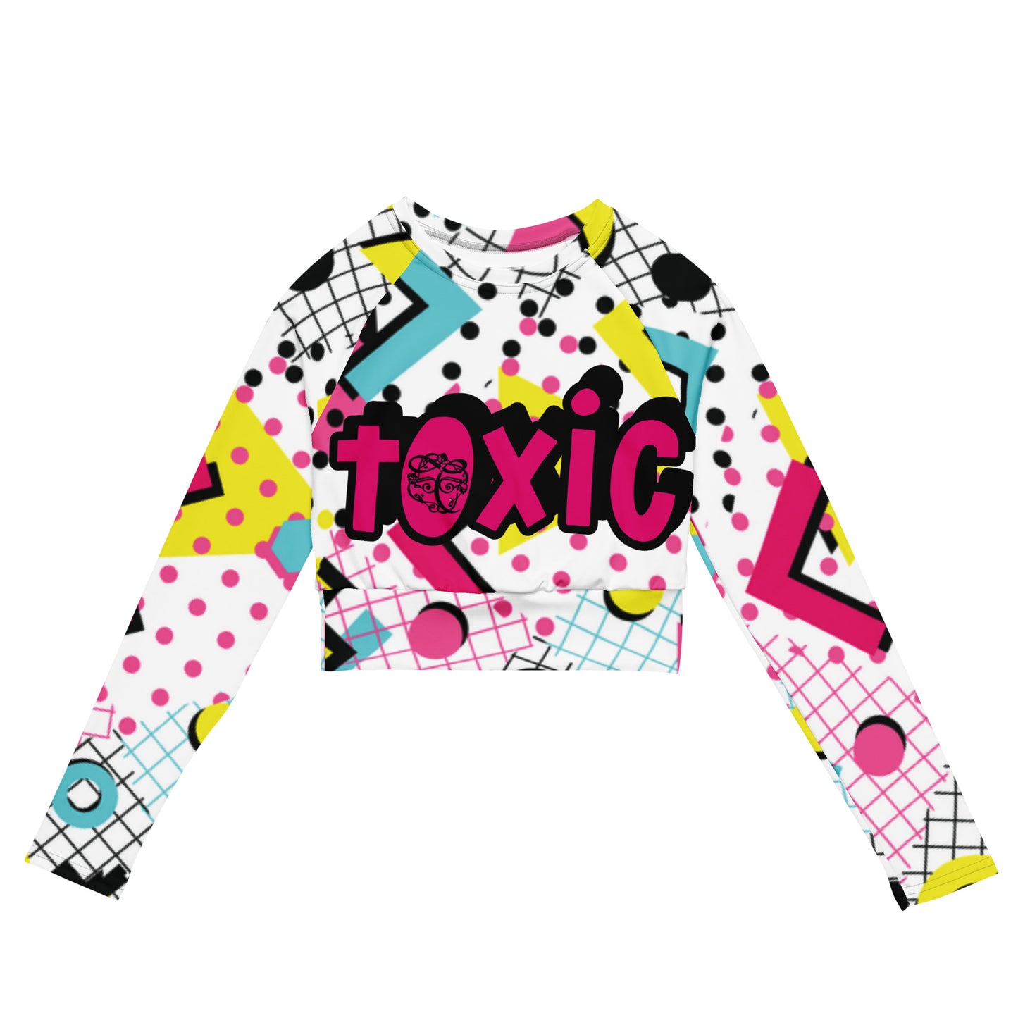 TOXIC GROOVY long-sleeve crop top