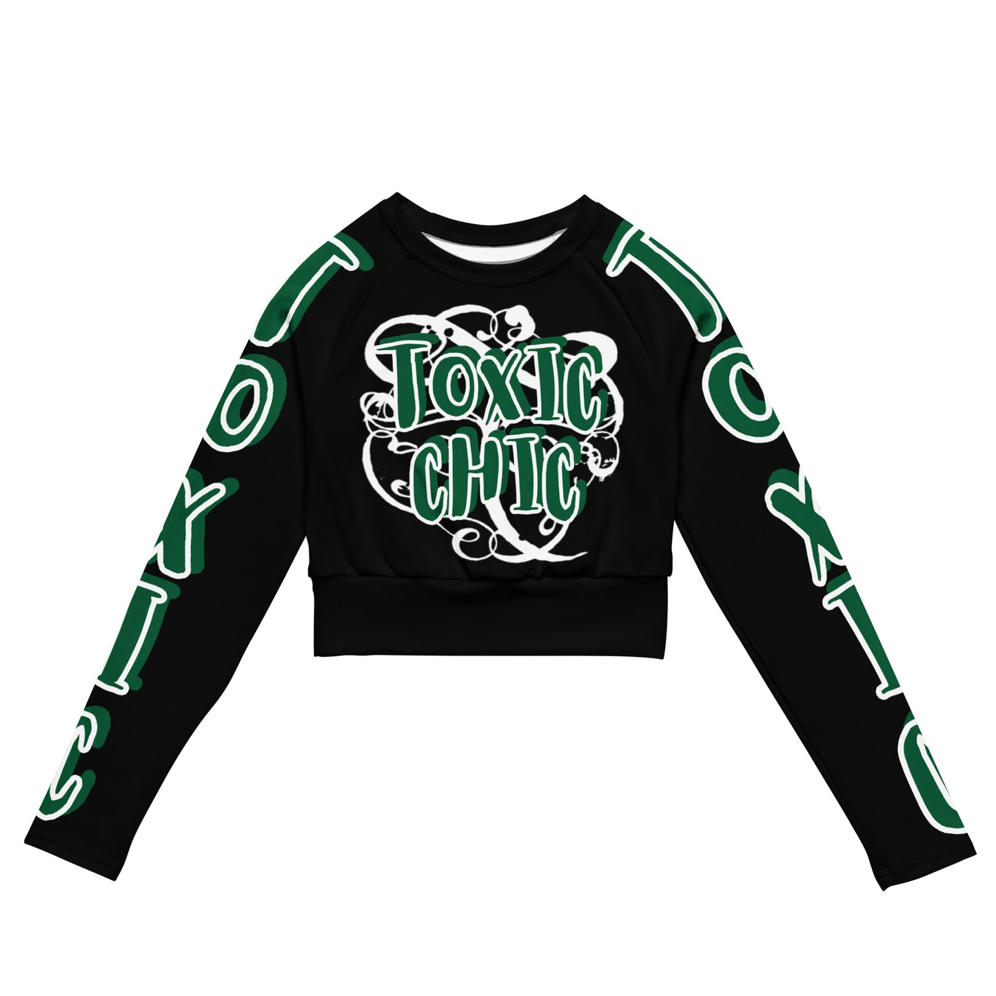 TOXIC CHIC Recycled long-sleeve crop top