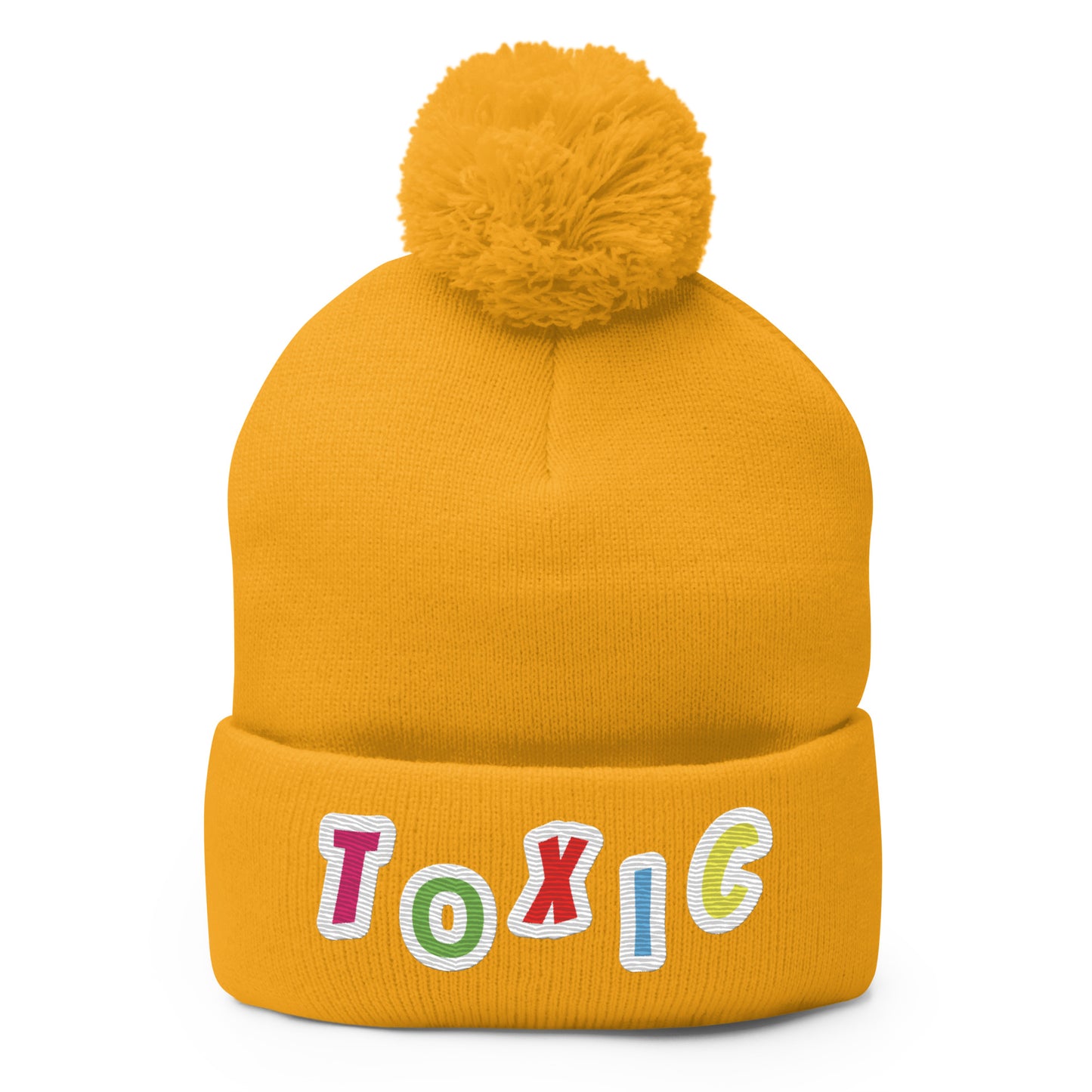 TOXIC WATER Pom-Pom Beanie
