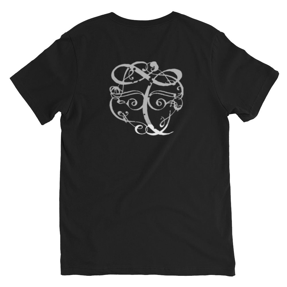 TOXIC HEART/HANDS YELLOW Unisex Short Sleeve V-Neck T-Shirt