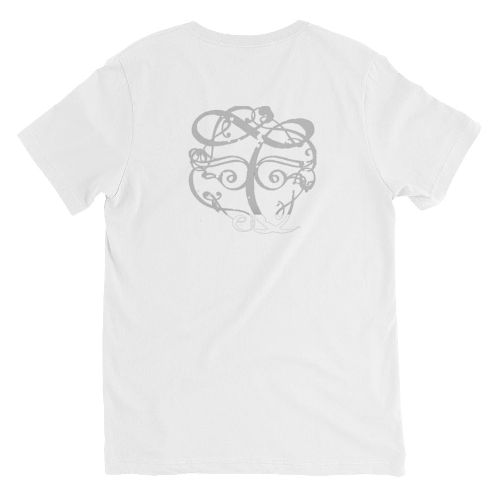TOXIC HEART/HANDS YELLOW Unisex Short Sleeve V-Neck T-Shirt