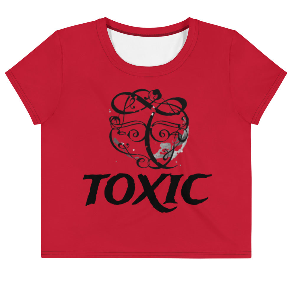 TOXIC Red Crop Tee
