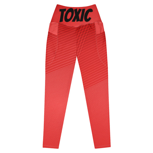 TOXIC Red Nelley Leggings with pockets