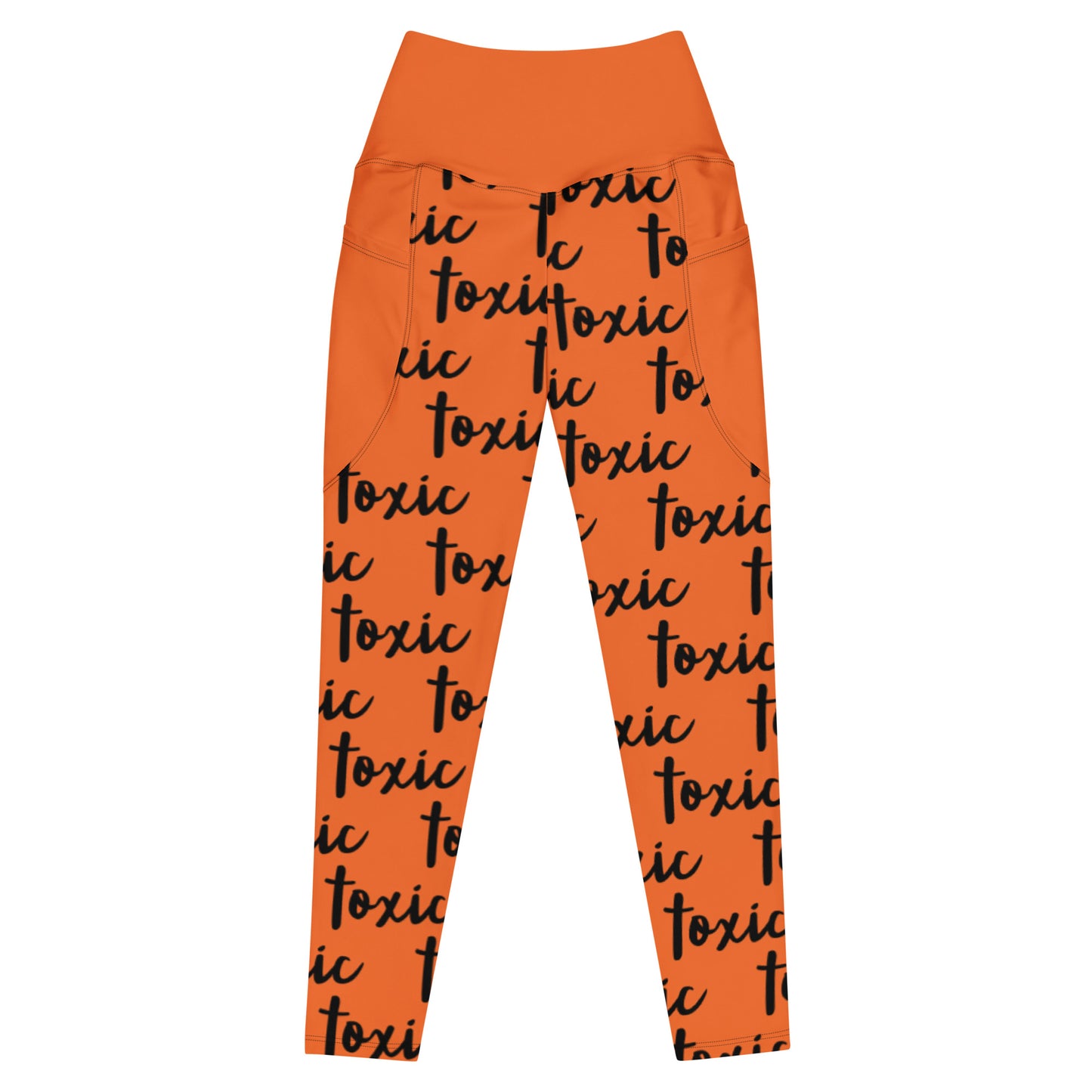 TOXIC Orange Leggings with pockets