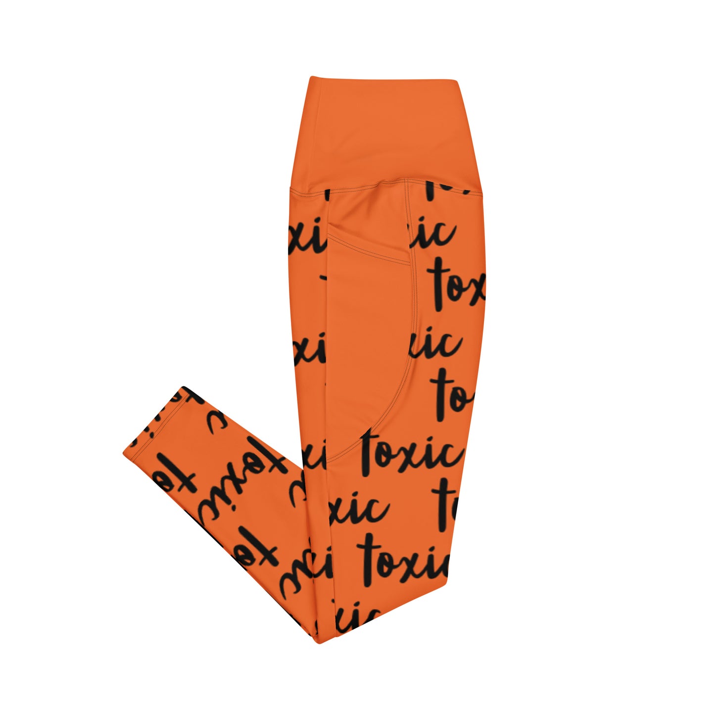 TOXIC Orange Leggings with pockets