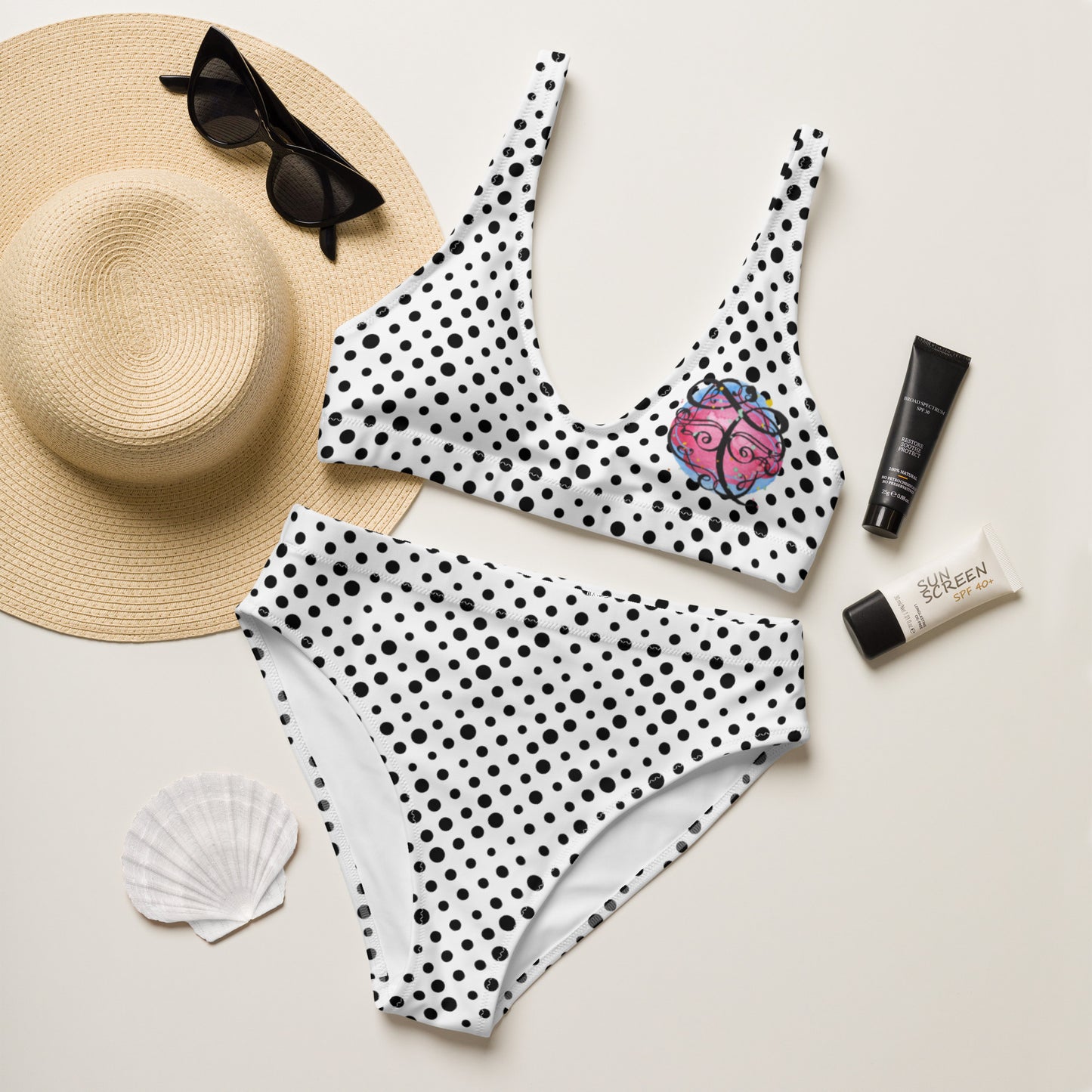 TOXIC Polka Dot high-waisted bikini