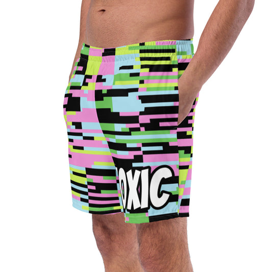 Toxic Mosaic Men's swim trunks