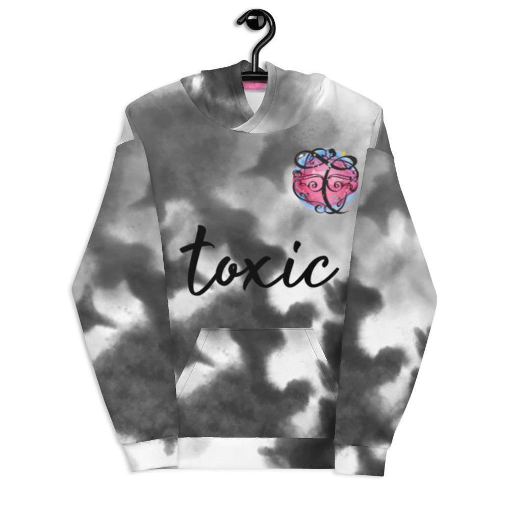 TOXIC Black Watercolor Unisex Hoodie