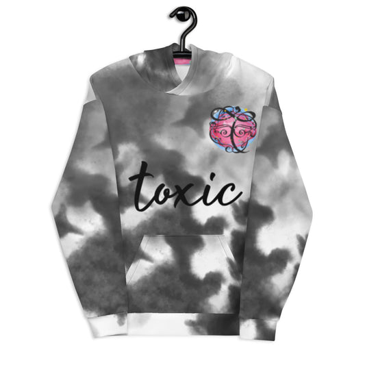 TOXIC Black Watercolor Unisex Hoodie
