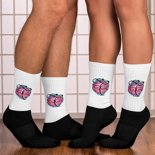 TOXIC Pink Logo Socks
