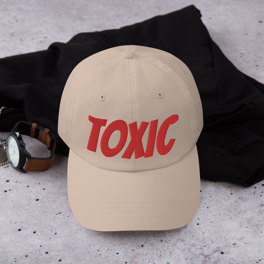TOXIC Red Dad hat