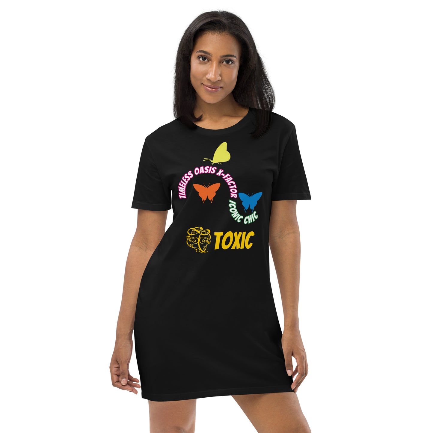 TOXIC Butterfly cotton t-shirt dress