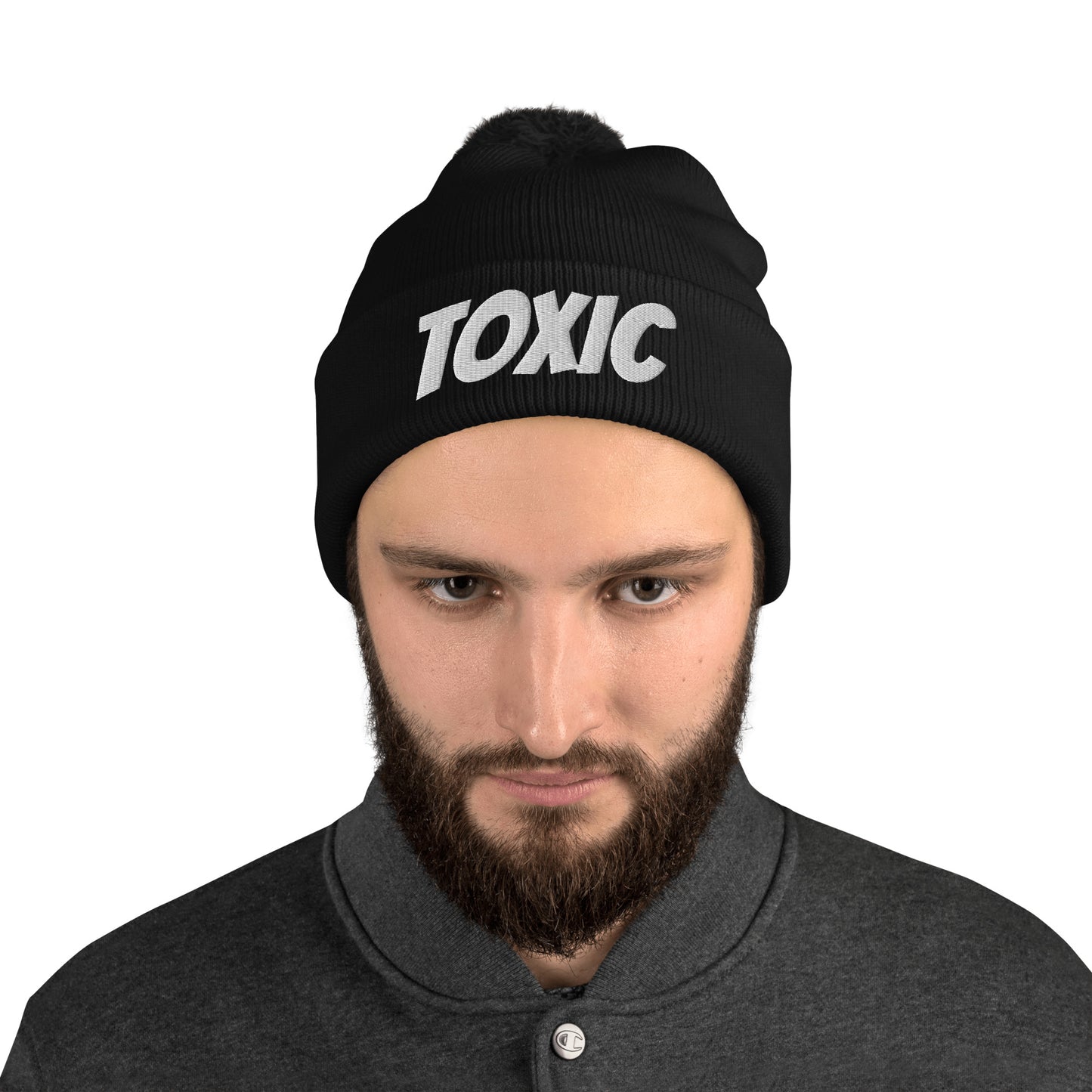 TOXIC Pom-Pom Beanie