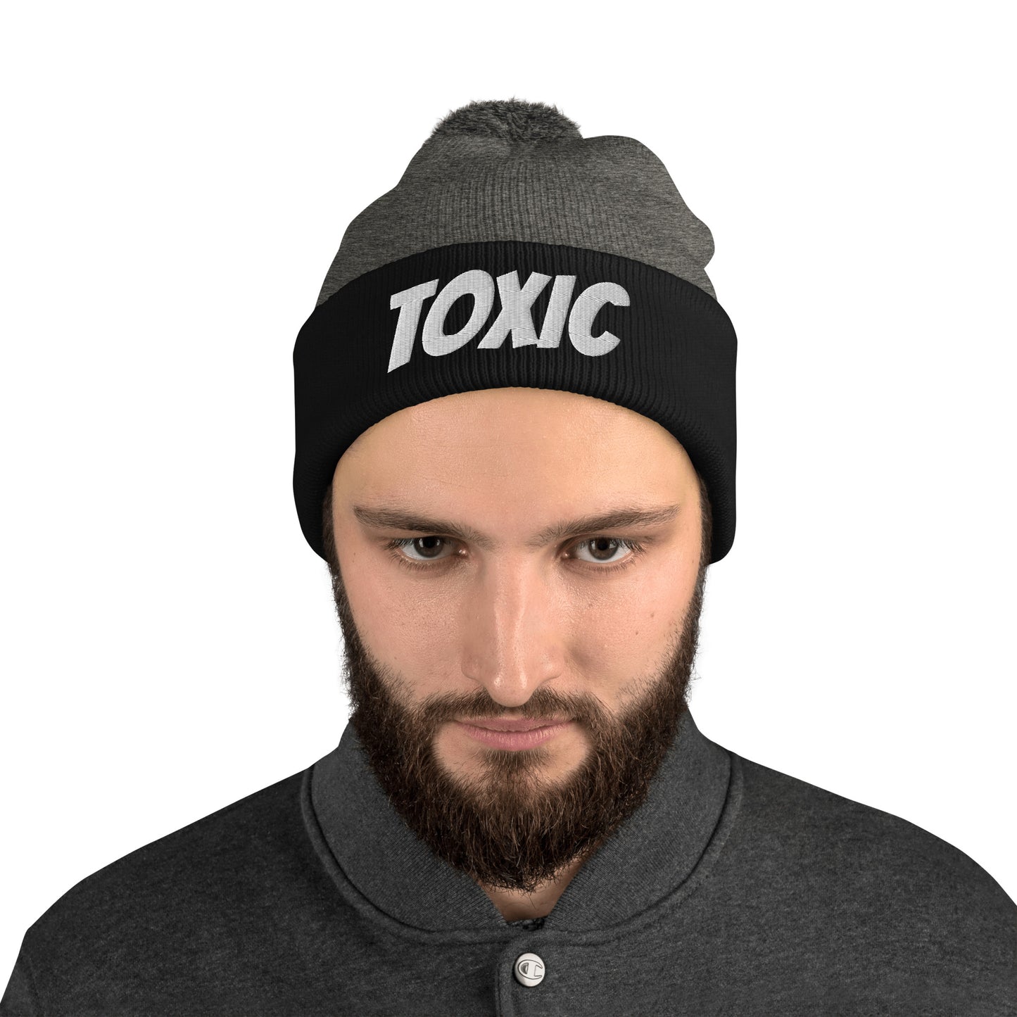 TOXIC Pom-Pom Beanie