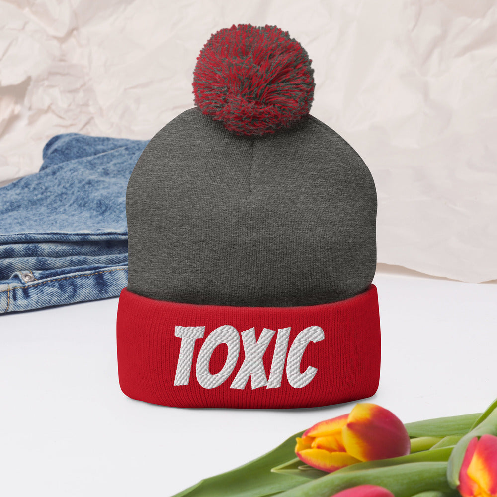 TOXIC Pom-Pom Beanie