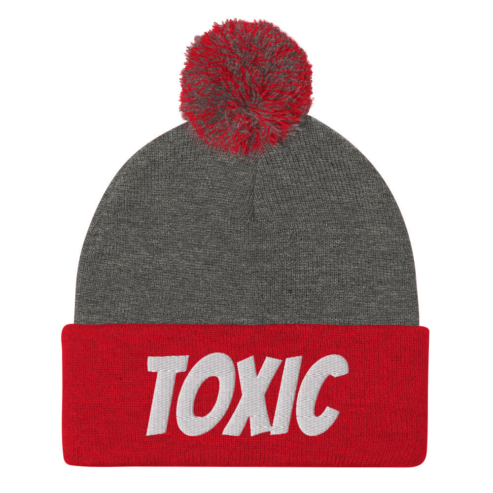 TOXIC Pom-Pom Beanie