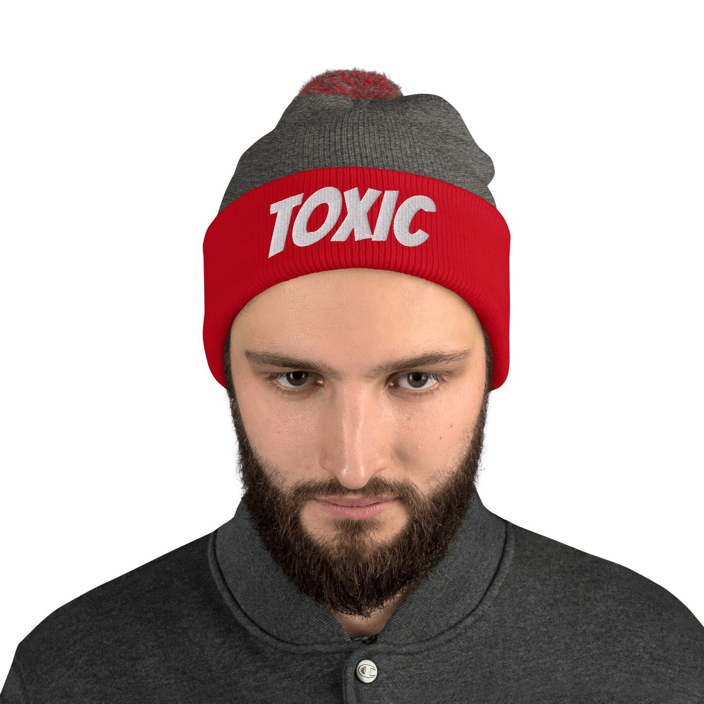 TOXIC Pom-Pom Beanie