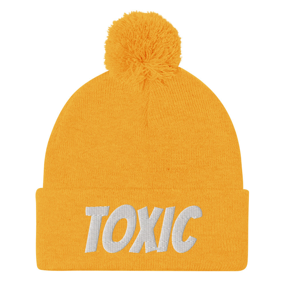 TOXIC Pom-Pom Beanie