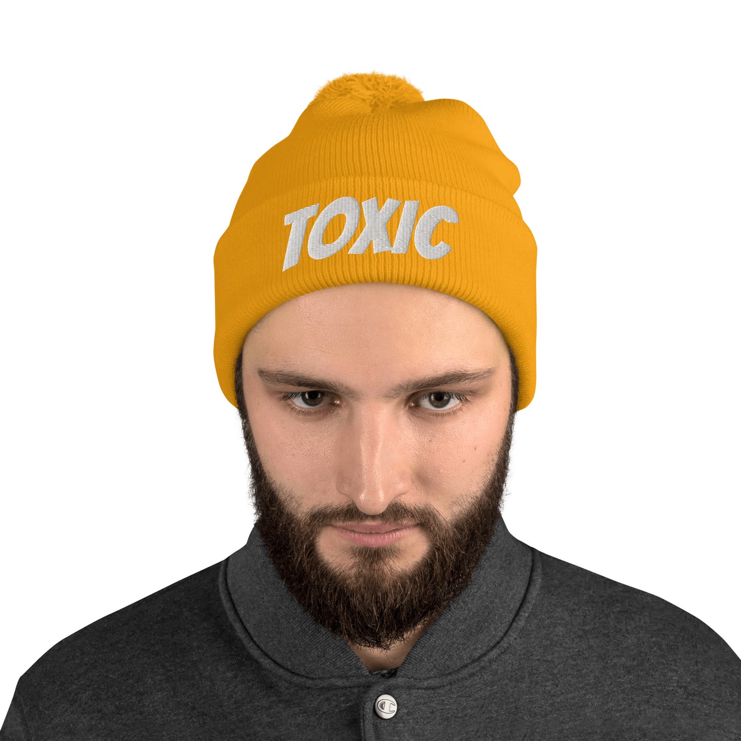 TOXIC Pom-Pom Beanie