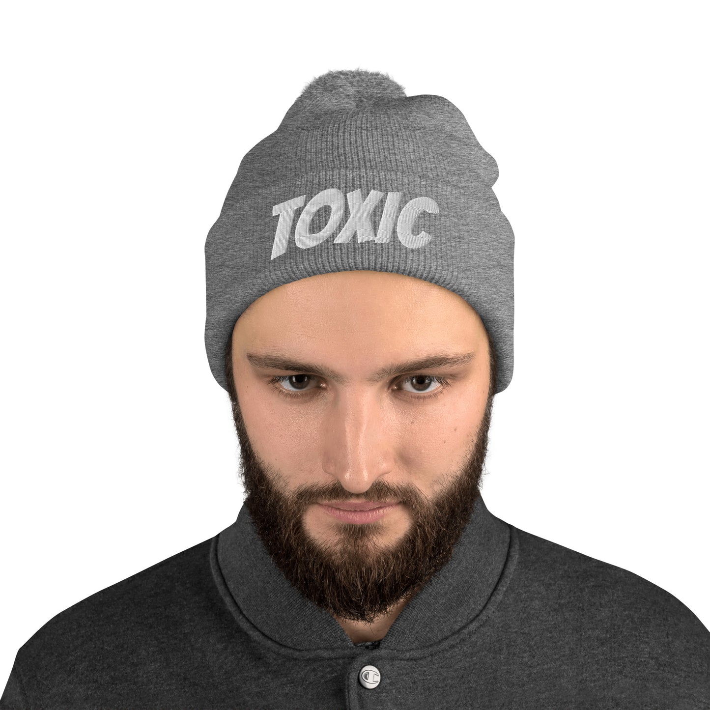 TOXIC Pom-Pom Beanie