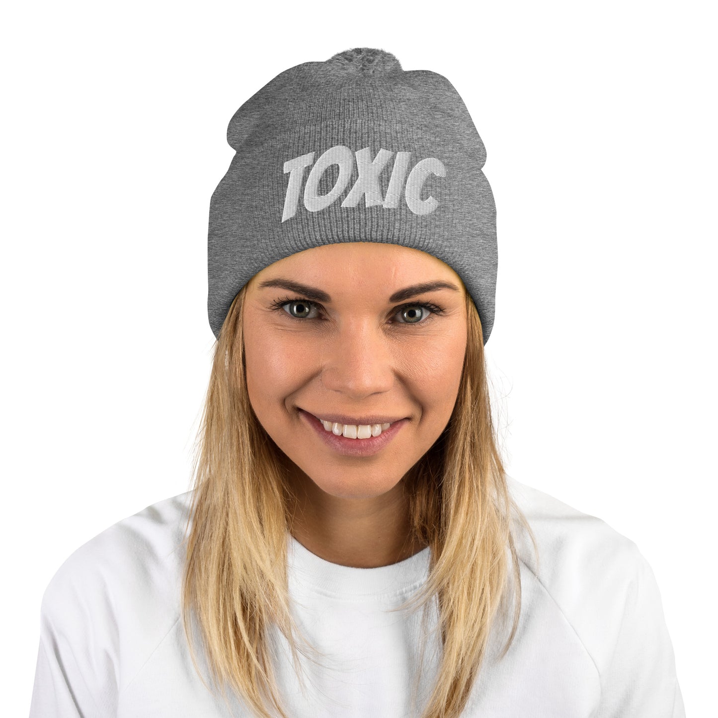 TOXIC Pom-Pom Beanie