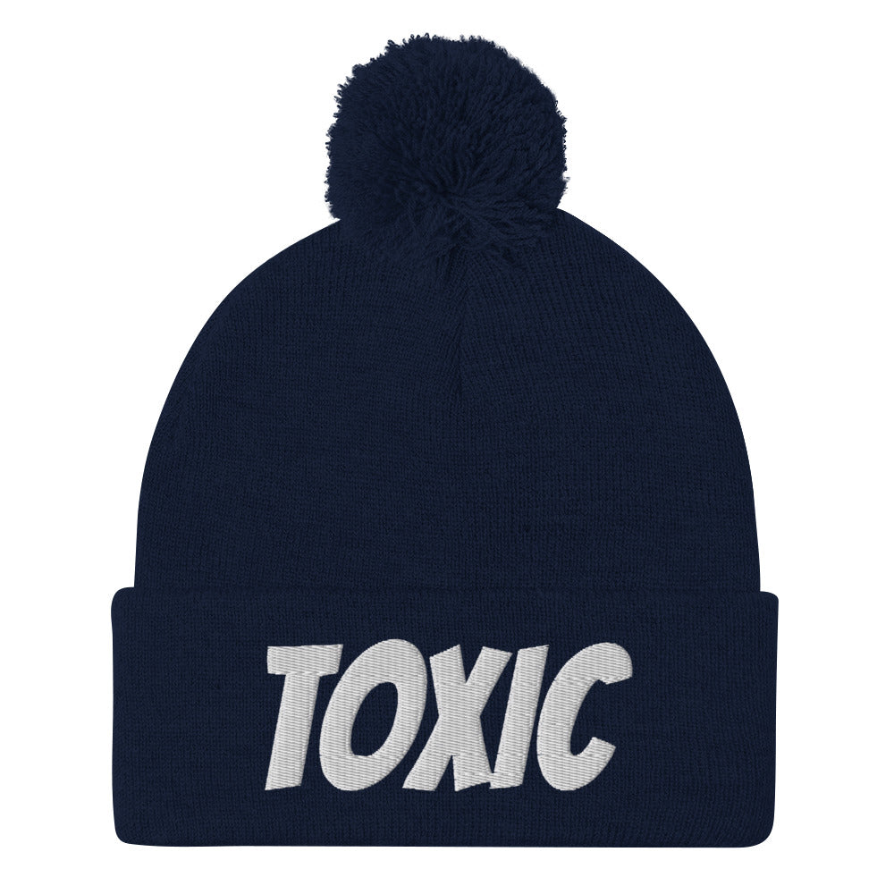 TOXIC Pom-Pom Beanie