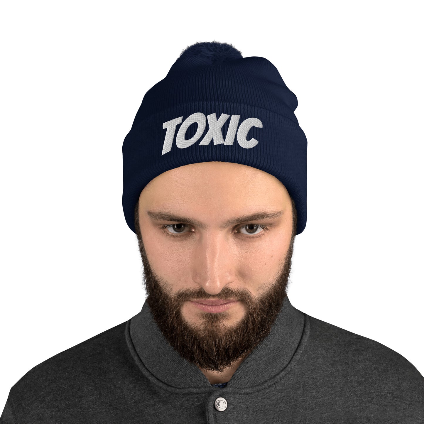 TOXIC Pom-Pom Beanie