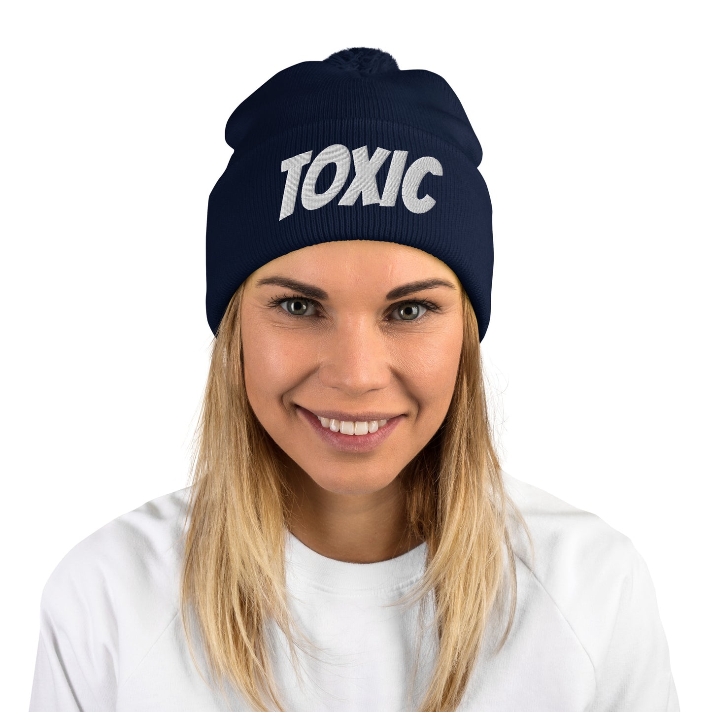 TOXIC Pom-Pom Beanie
